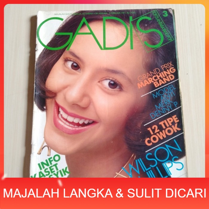 Majalah GADIS No.3 Jan 1991 TANIA CATARINA (RARE ITEM) Langka