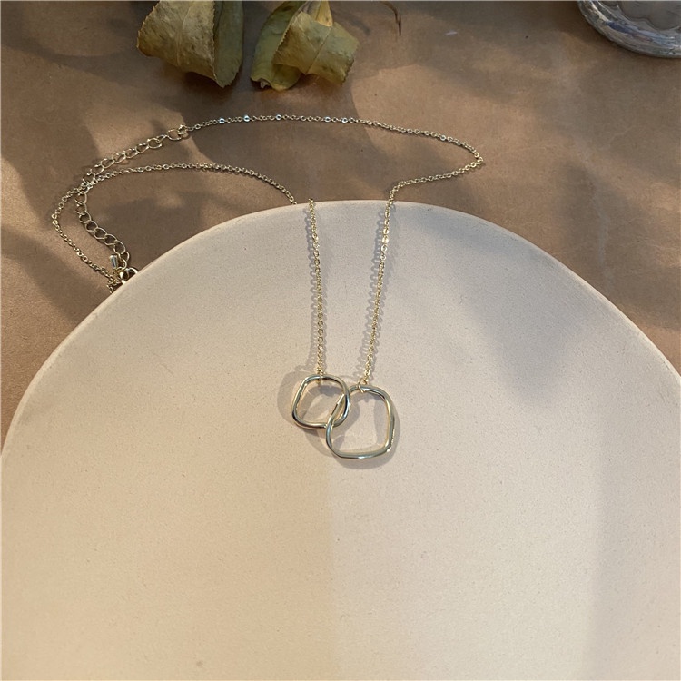 Kalung Double Ring Gaya Korea