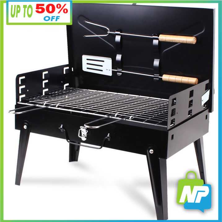 Alat Pemanggang Serbaguna Anti Lengket - Tempat Panggang Arang BBQ Daging Sate Sosis Ikan Outdoor Al