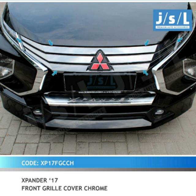 List grill depan Xpander / front grill Hitam &amp; Chrome jsl