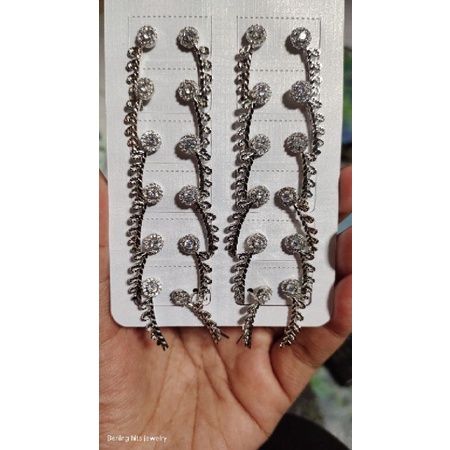 anting jepit silver mewah