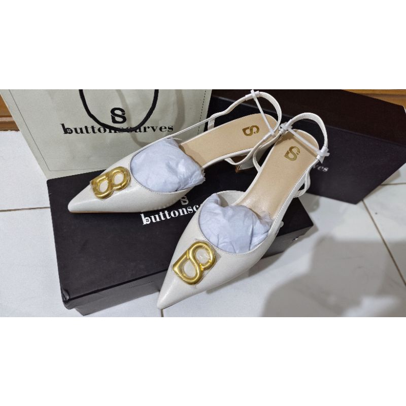 Buttonscarves Kylie Mid Heels Pearl 40