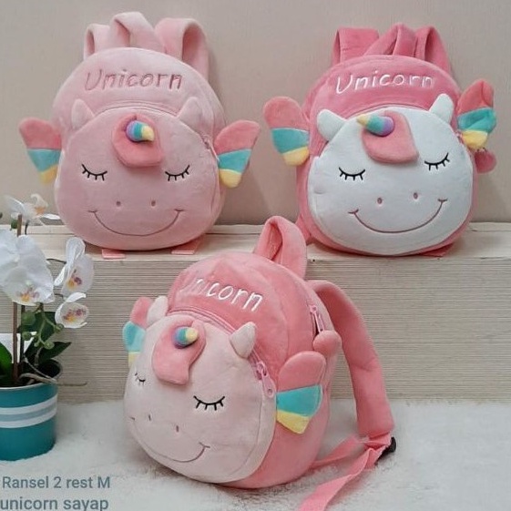 Ransel Anak 2rest M Unicorn/ransel sekolah unicorn/kado ultah unicorn/ransel baby shark/Tas Baby Shark