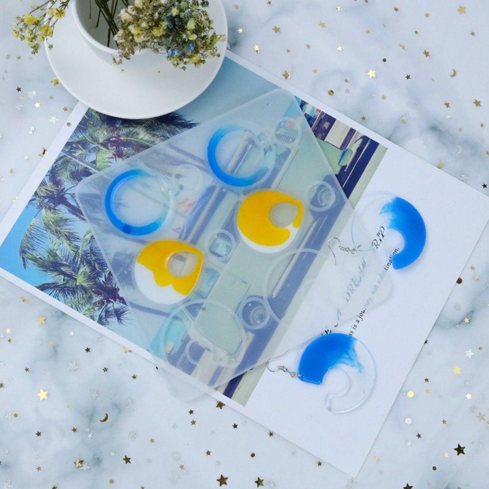 Solighter Cetakan Resin Clay Alat Membuat Perhiasan Kristal Epoxy Lem Menjatuhkan Geometris