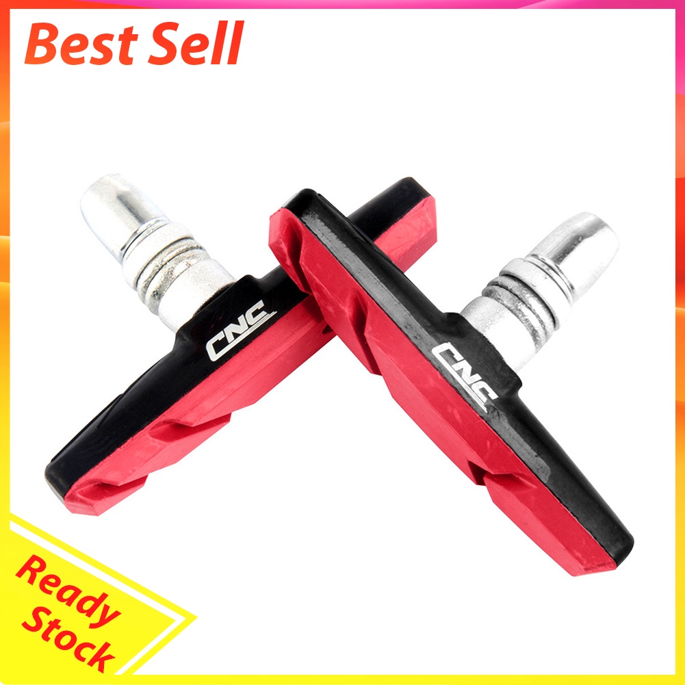 1 Pair Mountain Road Bicycle V-Brake Pads Bike Rubber Brake Holder Blocks