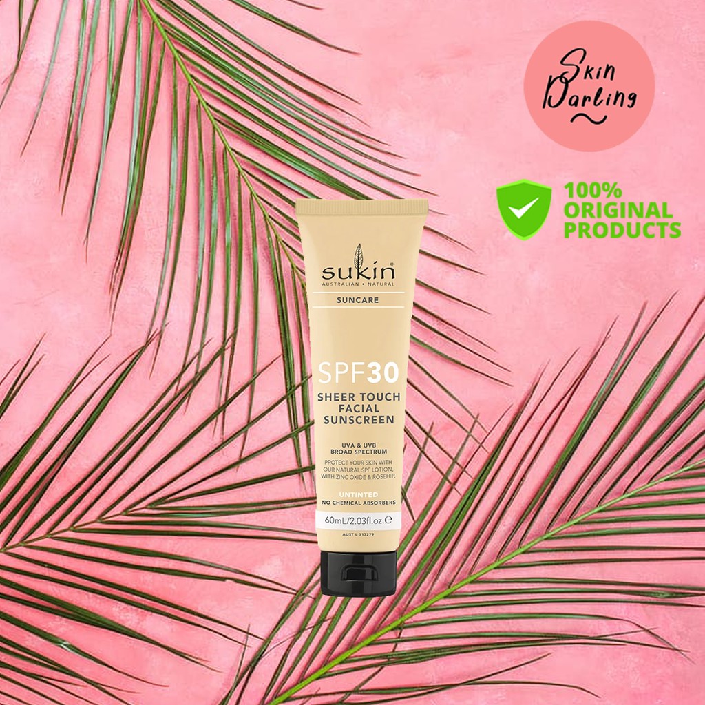 Sukin Facial Sunscreen SPF30 Sheer Touch Untinted 60ml - Exp date: 02/2022