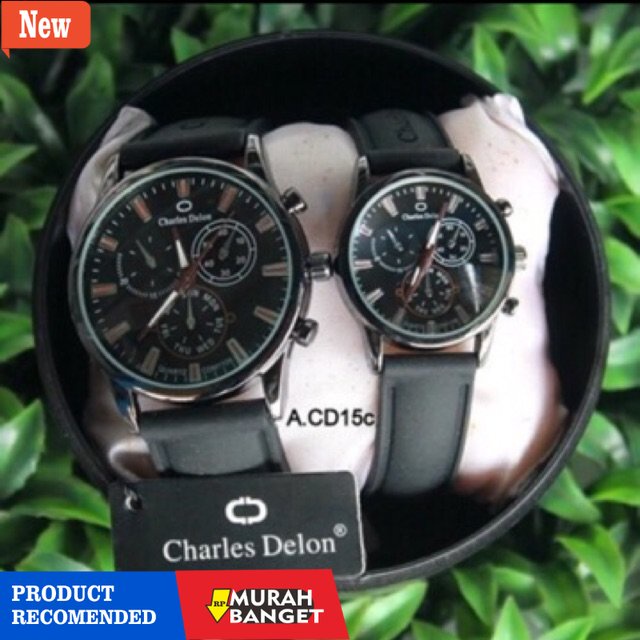 Jam tangan couple terbaik- jam tangan couple charles delon ORI anti air