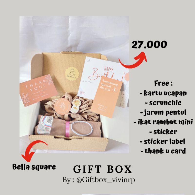 HAMPERS JILBAB / GIFT BOX JILBAB / KADO WISUDA / KADO WEDDING / KADO ULTAH / GIFT BOX MURAH
