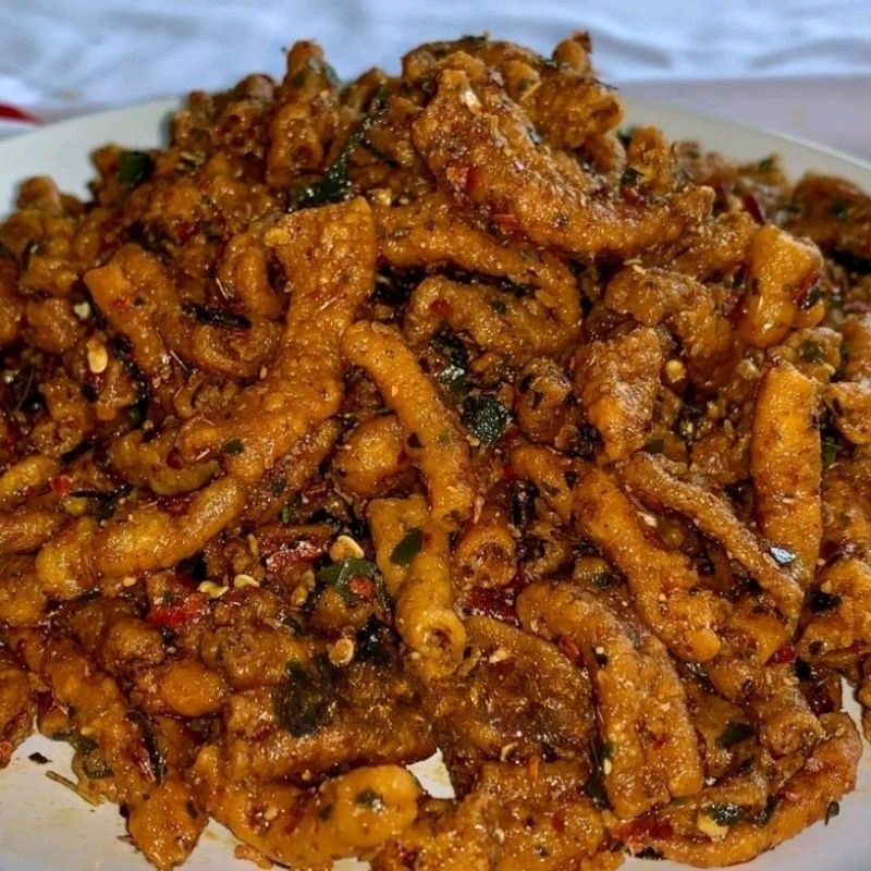 

Usus Crispy Bumbu Rempah Daun Jeruk Sultan Kemasan pouch 50 gram