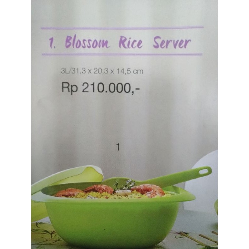 Blossom Rice Server Tupperware