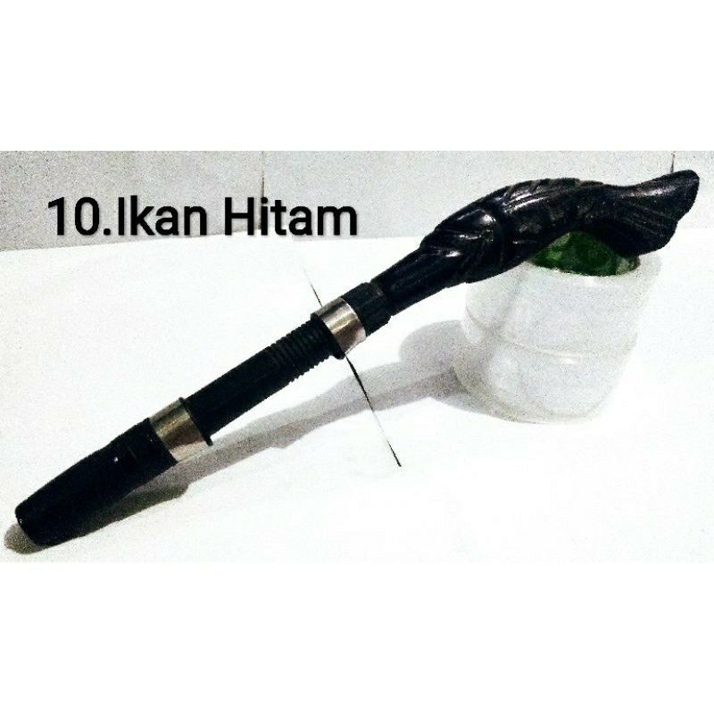 Pahul Gagang Joran Reel Ukir Motif Ikan Hitam