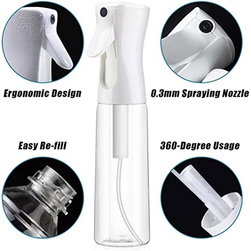 [Featured] 300ml Transparent Continuous 2S Ultra-Fine Continuous Water Drop Spray Bottle