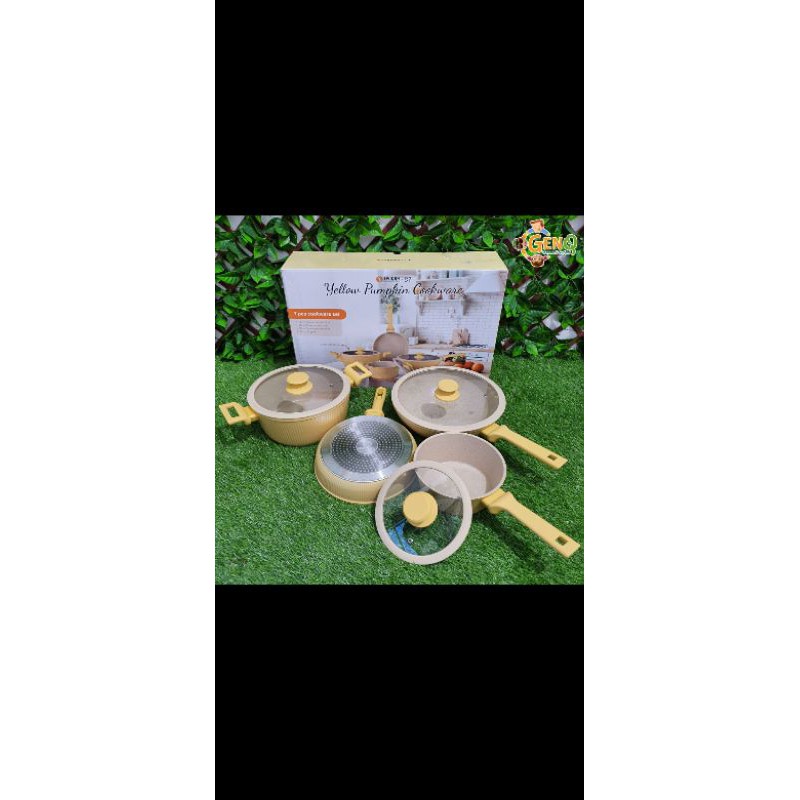 Swiden Yellow Pumpkin Cookware Set