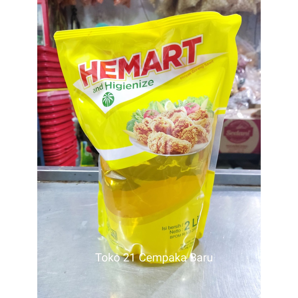 Hemart Minyak Goreng 2 Liter | Hemart Refill Sawit 2000 ml Murah
