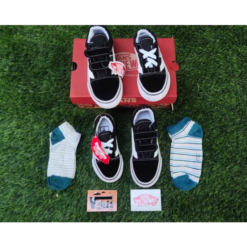 SEPATU V4NS ANAK OLD SKOOL BLACK WHITE  SEPATU ANAK PEREMPUAN SEPATU ANAK LAKI LAKI SNEAKERS ANAK