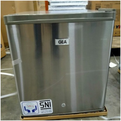 GEA Kulkas Portable Mini 46L Mini Bar RS-06DR Stainless Steel Door