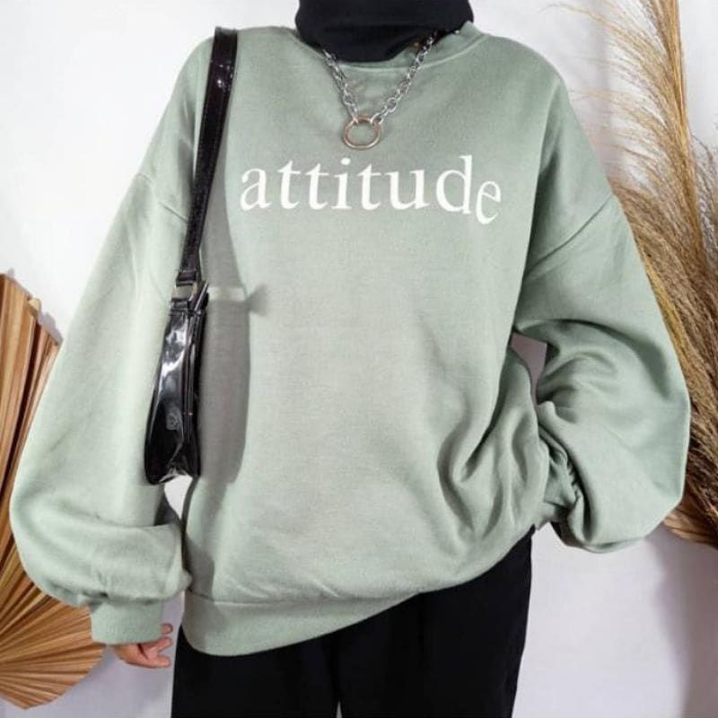 ATTITUDE CREWNECK SWEATER OBLONG