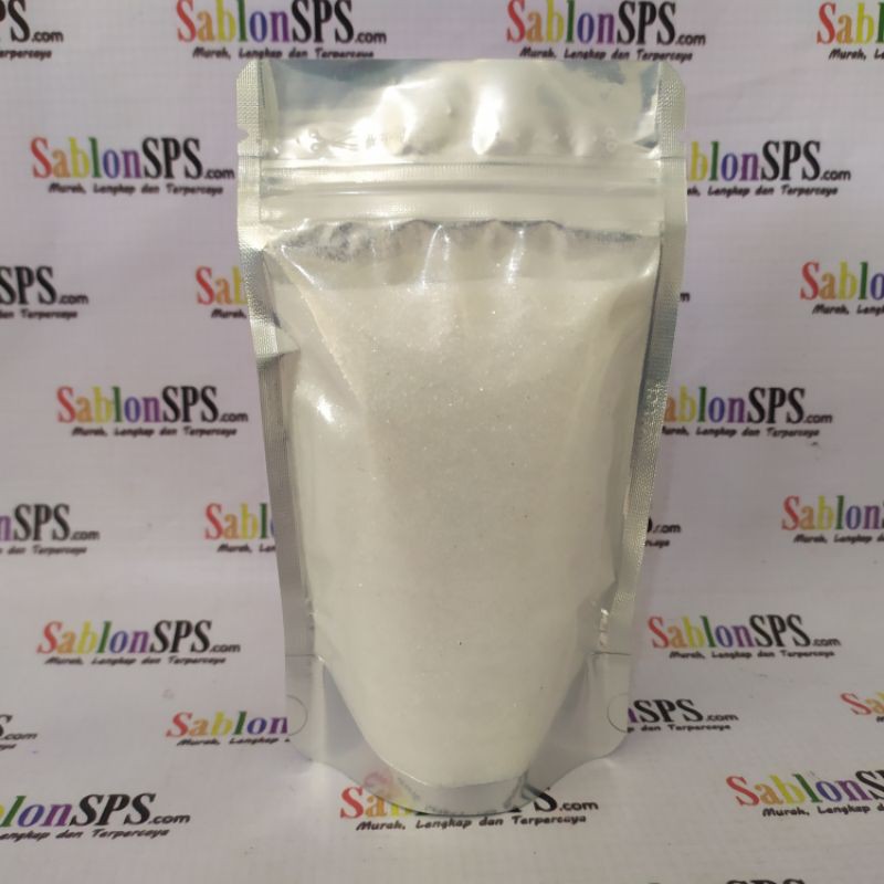 BUBUK GLITER SUGAR PUTIH GLITTER POWDER 100gr ZIP LOCK