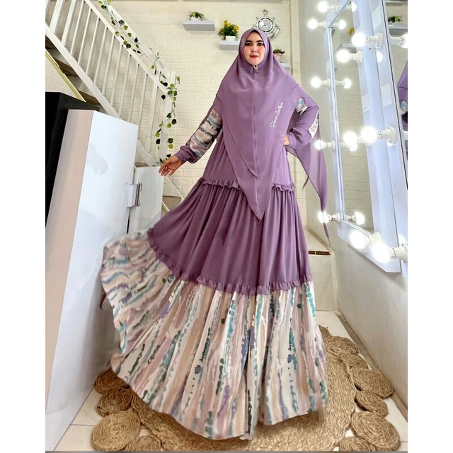Gamis Set Syari Ceruty ORI Joana Syari By Fazza Boutique