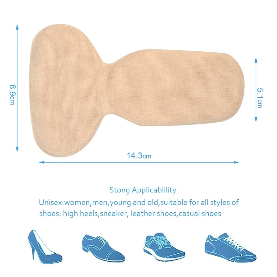 1 PasangInsole T-shape / Sol Sepatu Tumit / Insole Sepatu Pelindung Tumit / Ganjalan Sepatu Kebesaran ts01