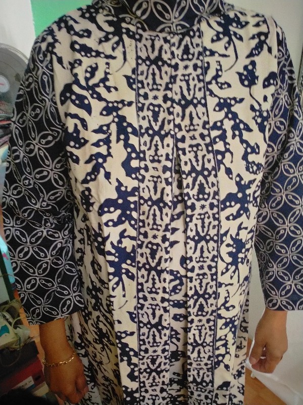 Tunik Batik Wanita Modern Cap Gipsi Batik Tunik Lapis Furing Trikot Dress Batik Terbaru