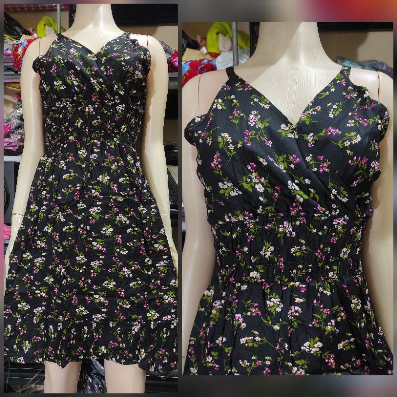 daster bali moza tali pendek ruffle LD 110-39