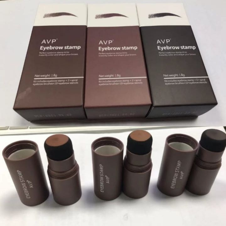 Ibcccndc Magic Eyebrow Stamp Alis Stempel Tahan air Cetakan Alis Instan Bedak Alis Eyebrow Powder Waterproof dengan 10 Model Cetakan