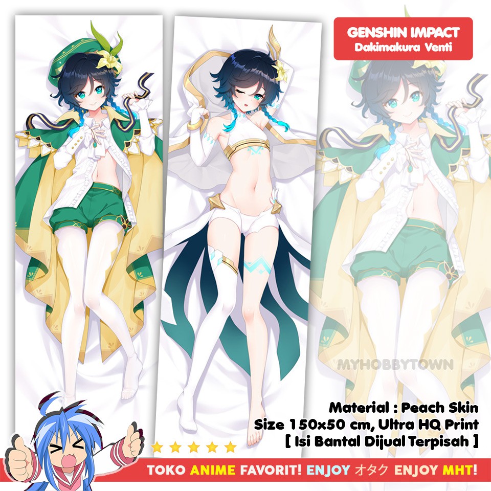 Sarung Bantal Anime Dakimakura Genshin Impact : Venti