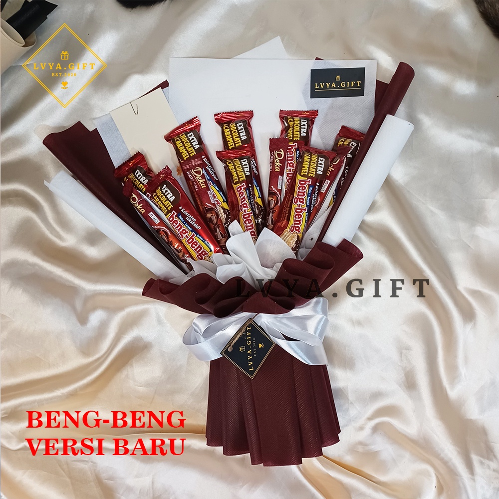 (SNACK 0057)  Buket snack beng-beng 8pcs ukuran medium | Buket snack wisuda | Buket snack ulang tahun | Buket anniversary | Buket hari guru | Buket hari ibu | hadiah wisuda | kado ulang tahun