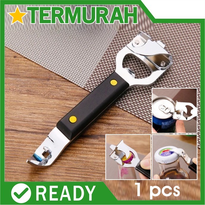 Jual Pembuka Kaleng Pembuka Botol Manual Alat Can Opener Bukaan Stainless Multifungsi Putar 2994