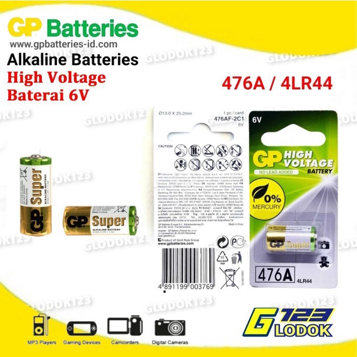 Baterai 4LR44 476A 6V GP Alkaline