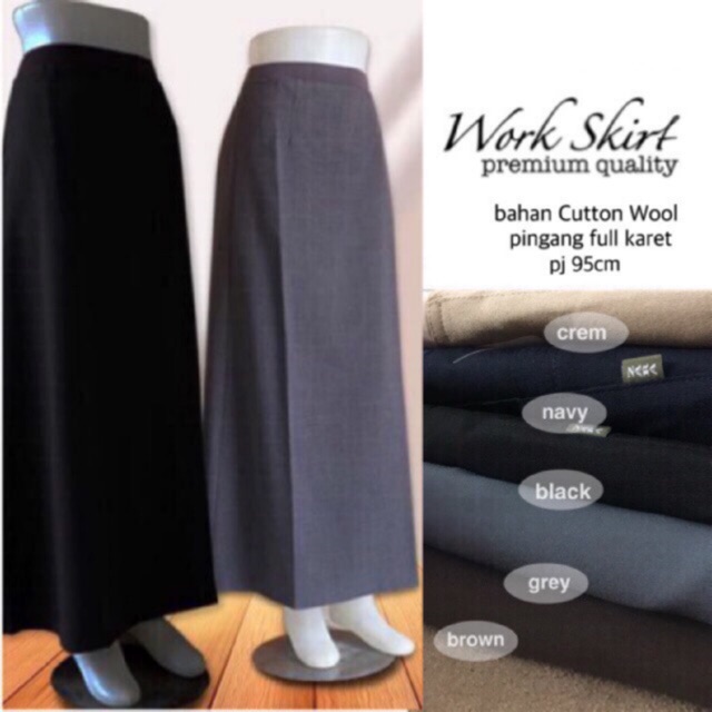 ROK KANTOR / WORK SKIRT - M L XL XXL L3 L4 L5 ROK FORMAL JUMBOSIZE - ROK KANTOR - MAHASISWA-2