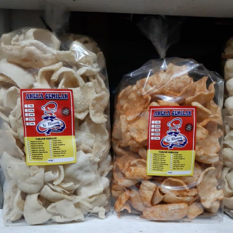 

krupuk gendar pedas asin gurih 1 ball isi 1 kg