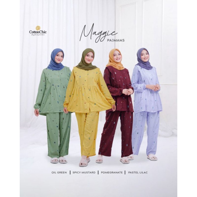 COTTONCHIC / MAGGIE PAJAMAS / PIYAMA COUPLE / BAJU TIDUR / SETELAN COUPLE / BAJU ANAK / BAJU DEWASA