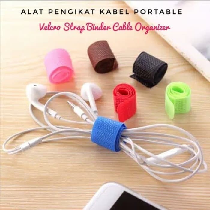 VELCRO STRAP BINDER CABLE KABEL TIES Pengikat perapi Kabel Pengulung Merapikan Kabel