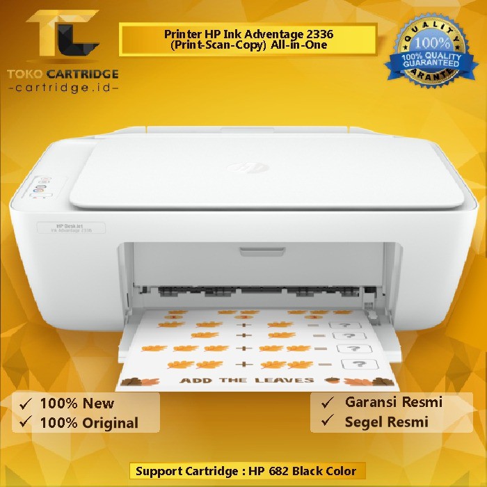 Printer HP Deskjet Ink Advantage 2336 2335 2337 NEW ORI RESMI Print Scan Copy A4 Cetak Max F4 Usb Penerus 2135, Hp 2775 2776 with WiFi Wireless Black Color Photo Print Multifungsi All In One Termurah