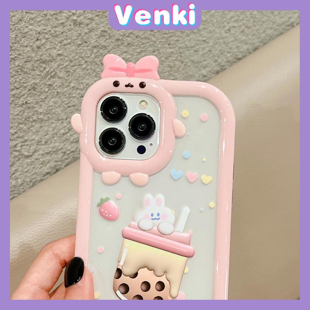 iPhone Case Silicone Soft Case Clear Case Airbag Shockproof Protection Camera Varnish Feel Bunny Cartoon Cute Compatible For iPhone 11 Pro Max 13 Pro Max 12 Pro Max 7Plus xr XS Max