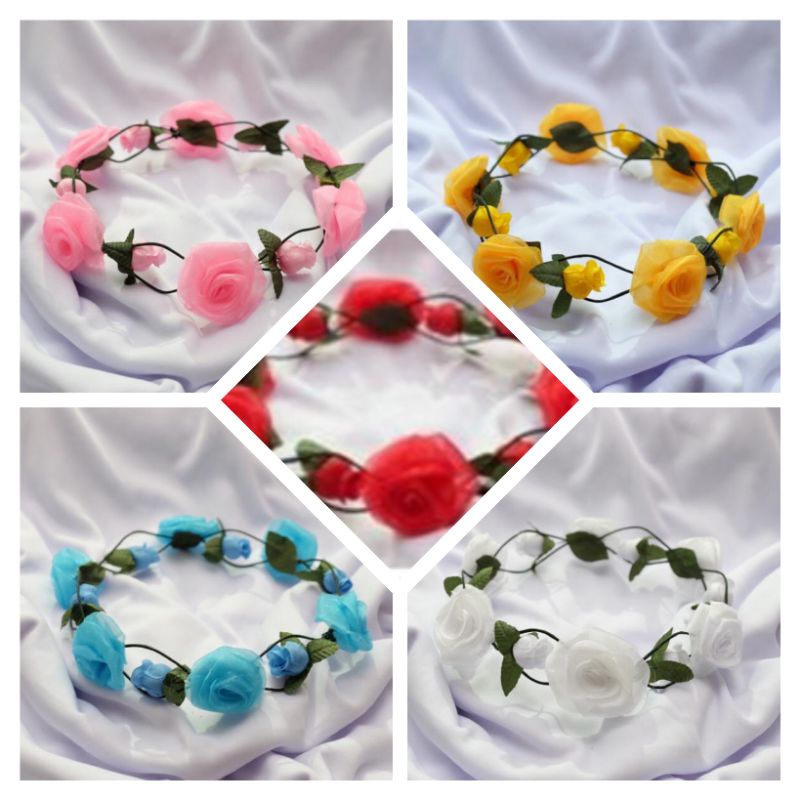 BANDO BUNGA FLOWER CROWN MAHKOTA BUNGA ANAK DEWASA