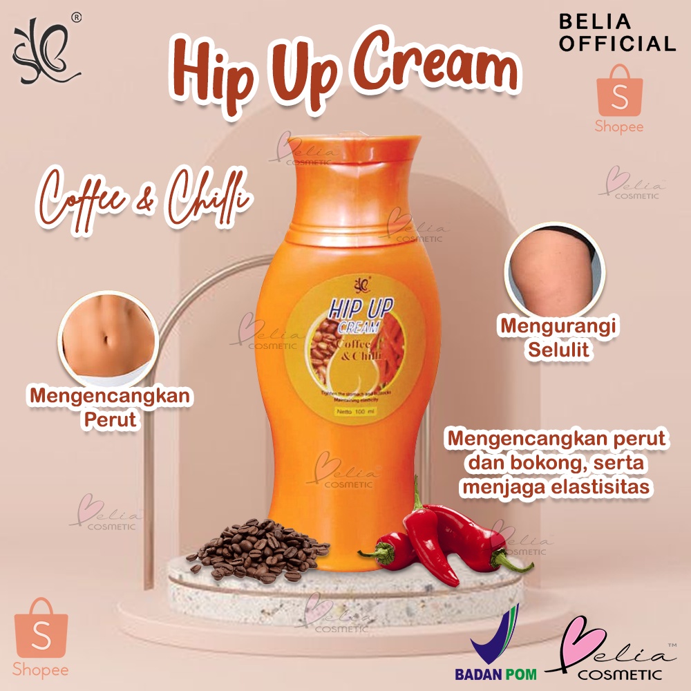 ❤ BELIA ❤ SYB Hip Up Cream Coffee &amp; Chili | Cream Tubuh | Cream Pengencang Kulit (✔BPOM)