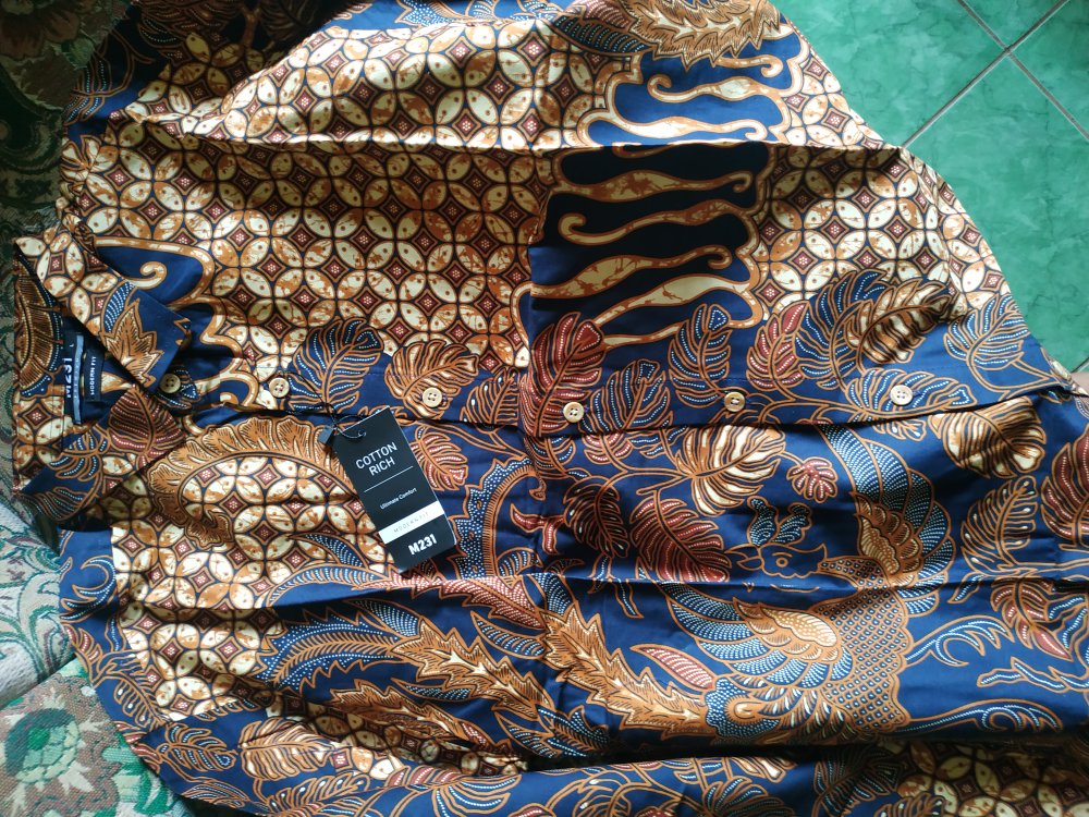 M231 Kemeja Pria Batik Panjang Coklat 1265a