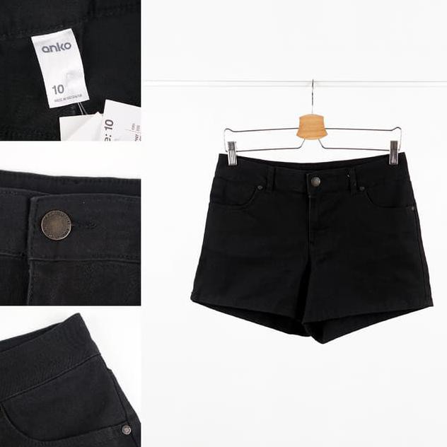 ► BEST CELANA PENDEK SANTAI WANITA► CELANA PENDEK WANITA 2KN ANKO SHORT BLACK JEANS PANTS