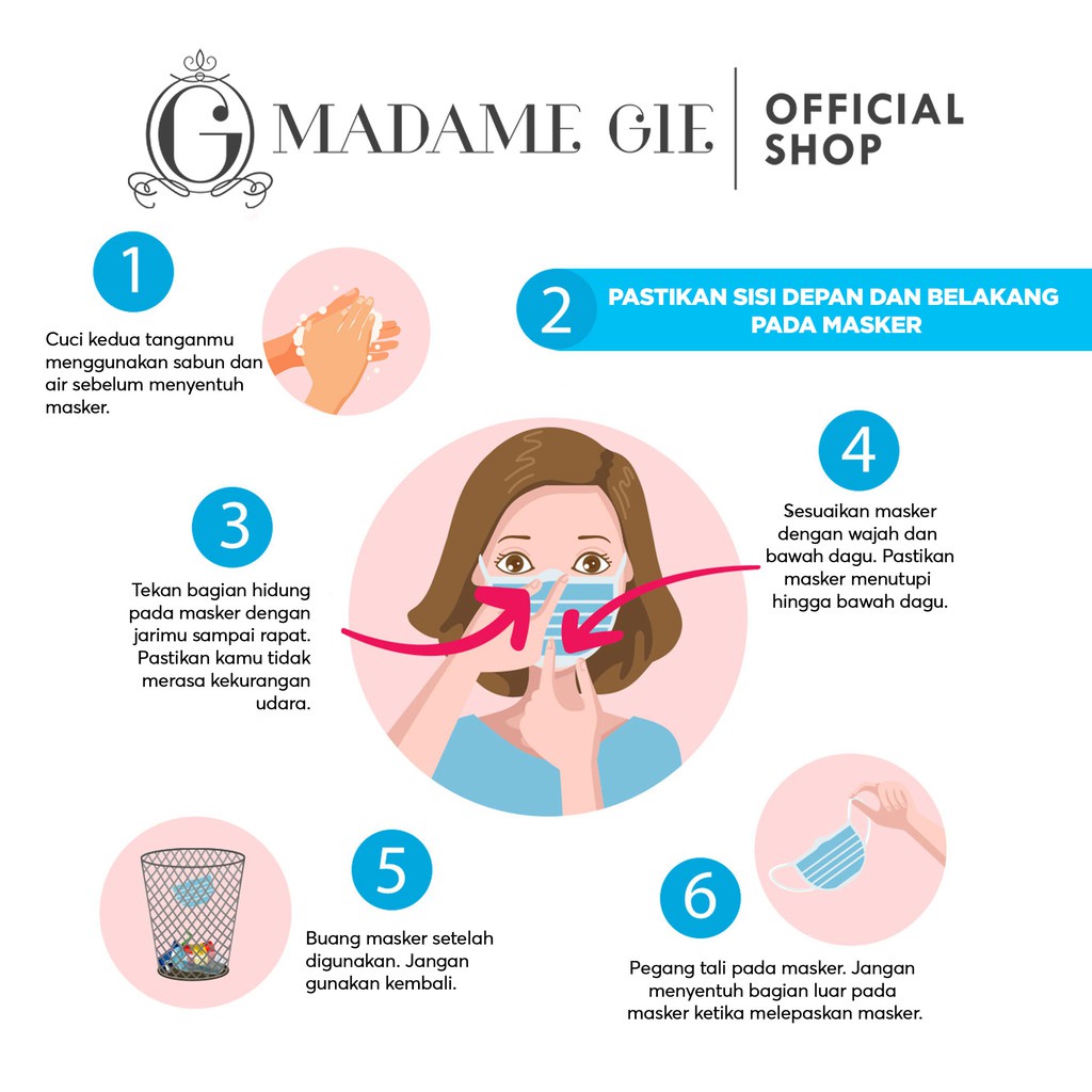 LIZBEAUTY - Madame Gie Protect You KF94 Mask - Masker Isi 10 Pcs