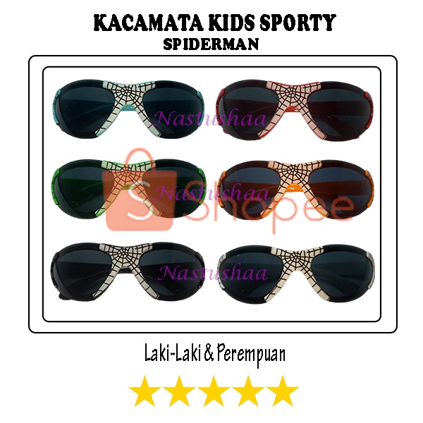 Kacamata Anak-Anak Baru Motif Spiderman Lensa Anti UV400 Anti Silau Untuk Anak Laki-Laki dan Perempuan Lucu Super Keren