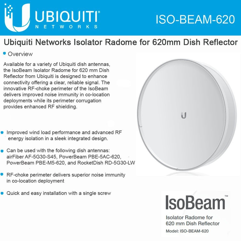 Ubiquiti ISO BEAM 620 Isolator Radome for 620 mm Dish Reflector