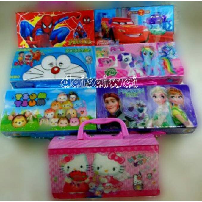 

Kotak tempat pensil serbaguna Pin karakter gambar 3D