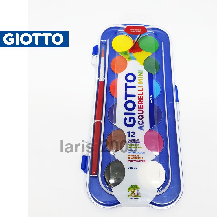 

Giotto Acquerelli Mini 12 / Cat Air Padat Kering watercolor cake