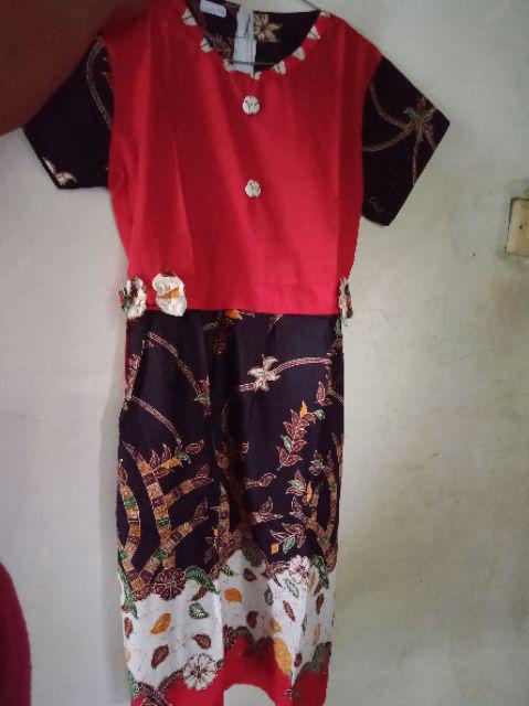 Dress Terusan 210 222 261 Batik Gaun Anak Amelia Seragam Keluarga Katun