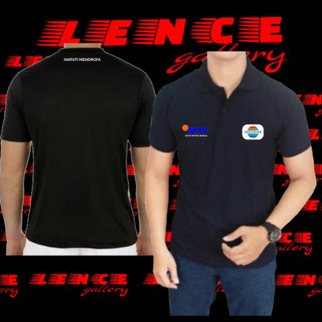 KAOS DISTRO POLO TSHIRT SCTV INDOSIAR BAJU T SHIRT KERAH PRIA EKSKLUSIF