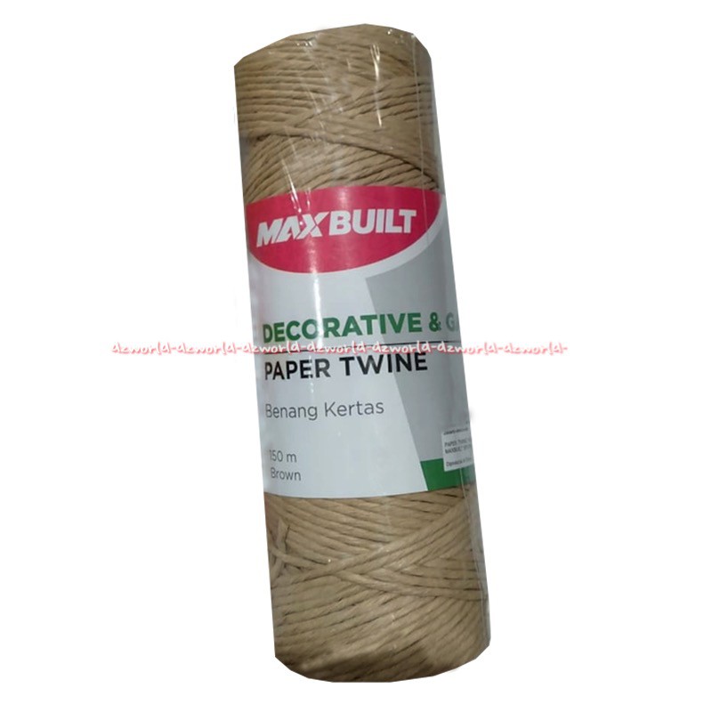 Max Built Krisbow MultiPurpose Rope Paper Twine 150m Brown Tali Coklat Kertas Maxbuilt Multi Purpose Benang Kertas 150 meter