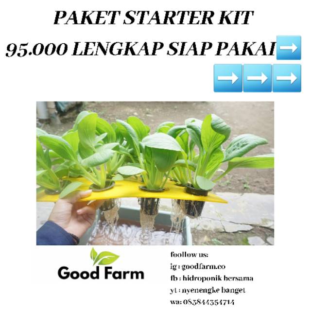 STARTER KIT sistem wick 9 lubang tanam, LENGKAP SEMUA BAHAN ongkir 1kg khusus JAWA